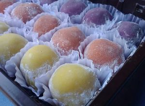 Foto resep Kue Mochi Isi Selai coklat Kacang