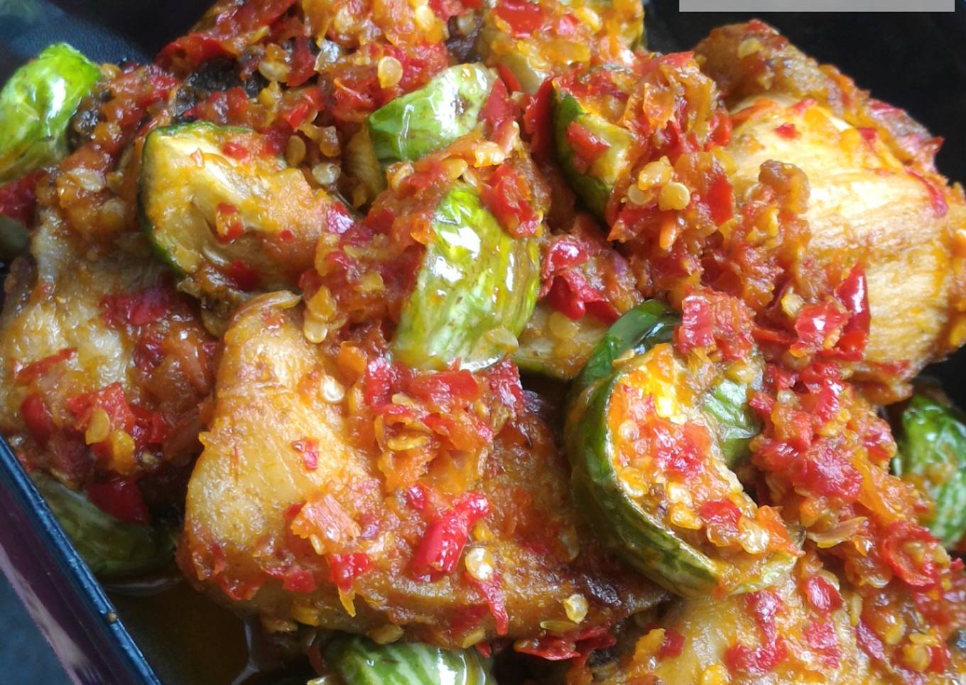 Ayam Balado mix Terong Bulat