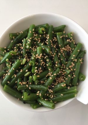 Una foto de Ensalada de vainitas