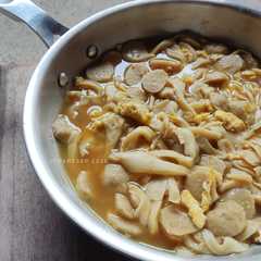 Orak-Arik Kuah Telur, Bakso, Jamur-レシピのメイン写真