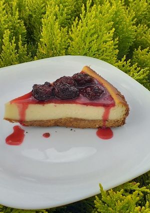 Una foto de New York cheesecake