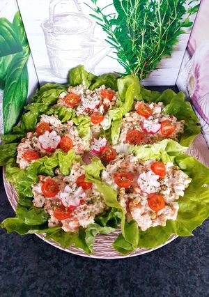 Une photo de Salades 🥗 fraîcheurs Macédoine thon 😋 #mai
