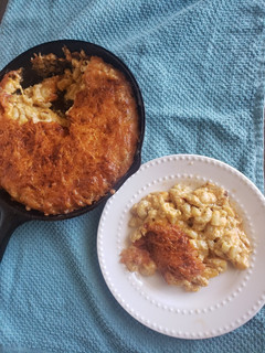 A picture of Baked mac and cheese.