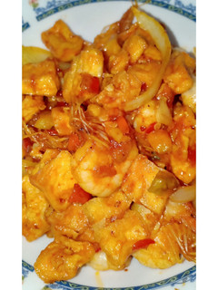 Foto resep Udang Tahu Saus Mentega Pedas Simpel