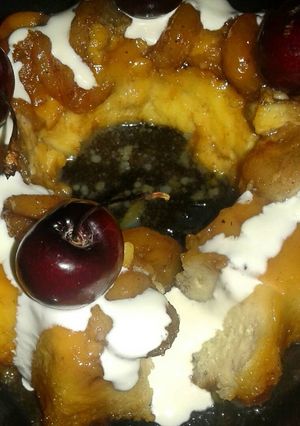 Una foto de Flan casero de bananas