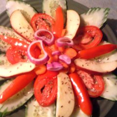 A picture of Apple cucumber salad.