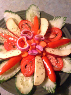 A picture of Apple cucumber salad.