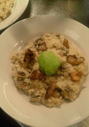 A picture of Wild mushroom risotto.