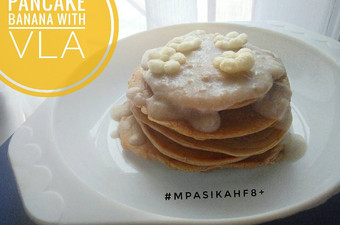 Anti Ribet, Bikin MPASI 8+ Banana Pancake with Vla Sederhana Dan Enak