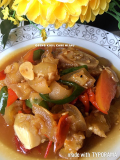 Foto resep Oseng Kikil Cabe Hijau