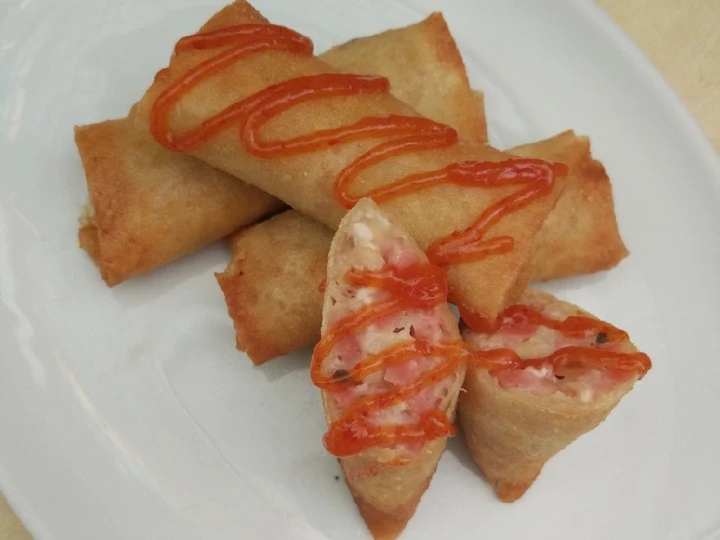 Langkah Gampang Membuat Resep  11. Lumpia Carbonara yang Lezat, Enak Banget