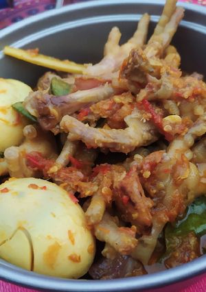 Foto resep Rica-rica Telor Ceker Ayam