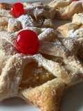 Puff pastry pineapple flowers