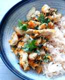 Curry de Pollo con Arroz Integral