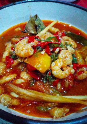 Foto resep Tumis udang pedas