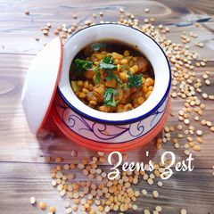 A picture of Baby Bottle Gourd with Bengal Gram Lentils.