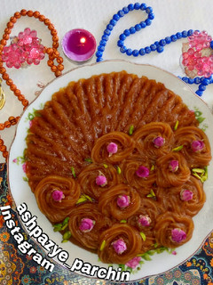 عکسی از دستور حلوای زعفرانی 🌸