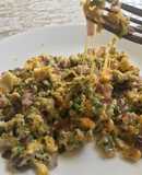 Huevos verdes con queso