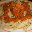 Estofado de pollo con mix de fideos