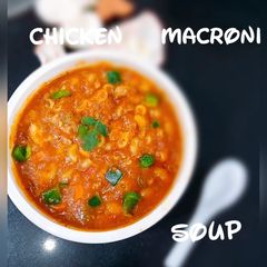 A picture of Chicken macaroni soup.