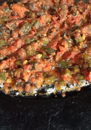A picture of Masala bhindi.