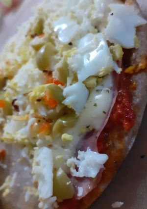 Una foto de Pizzeta de harina integral