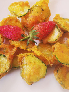 A picture of Cucumber bhajia.