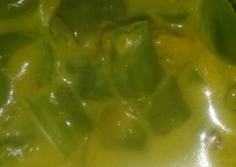 Green Chilli Sabzi with milk