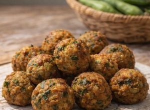 Foto di Polpette con bucce di fave