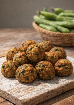 Foto di Polpette con bucce di fave