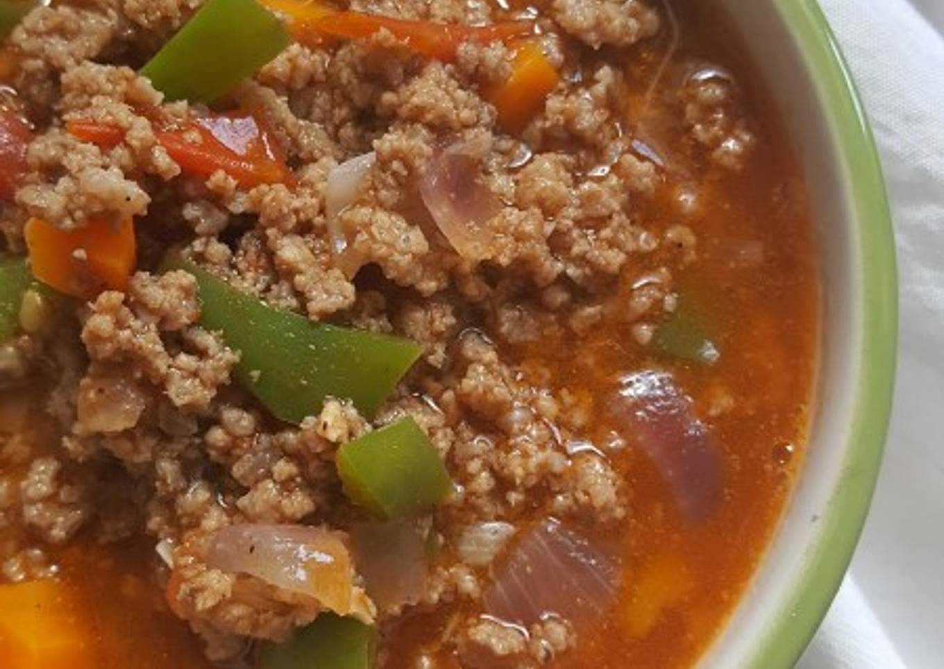 Minced beef stew