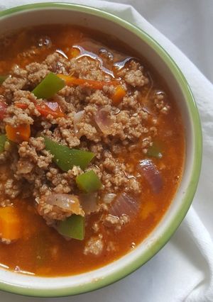 A picture of Minced beef stew.