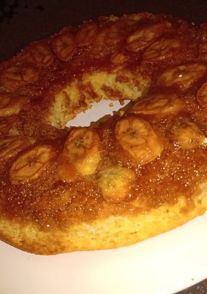 Una foto de Tarta invertida de banana