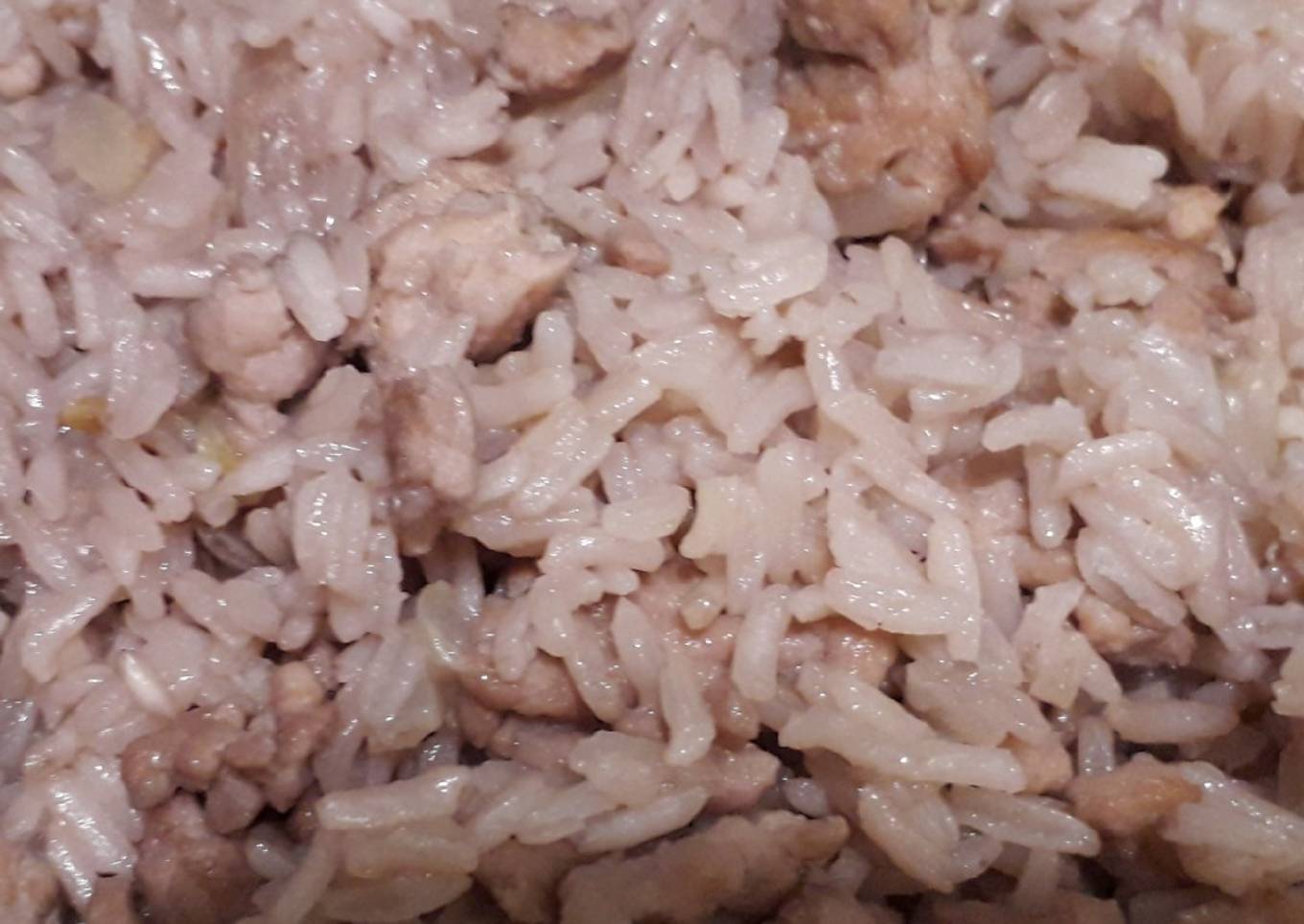 Arroz con carne picada