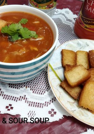 A picture of Hot and sour soup.
