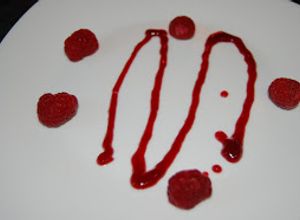 Una foto de Coulis de mermelada de frambuesa