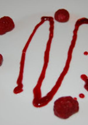 Una foto de Coulis de mermelada de frambuesa