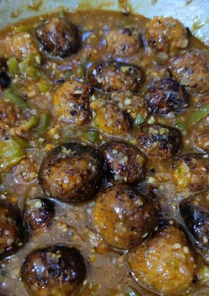 A picture of Bread Veggie Manchurian.