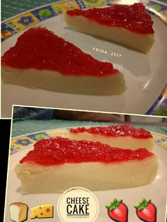 Foto resep Cheese cake strawberry simple
