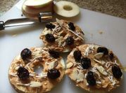 A picture of dried cranberries and almonds