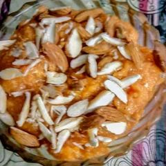 Moong daal halwa A picture of Moong daal halwa.