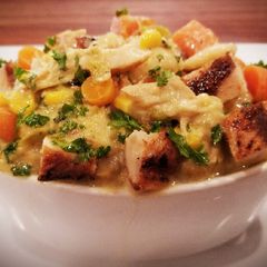 Mike's Green Chili Chicken & Dumplings With Super Stock A picture of Mike's Green Chili Chicken & Dumplings With Super Stock.