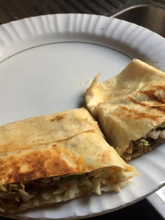 A picture of Tortilla shawarma.