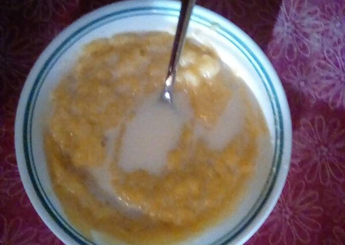 Cornmeal Mush With Brown Sugar & Milk