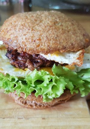 A picture of Pork Flaxseed Burger Keto.