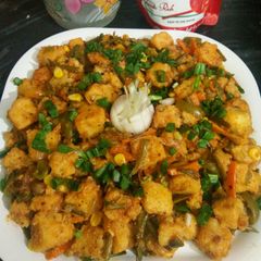 A picture of Chinese Masala Corn Idli.