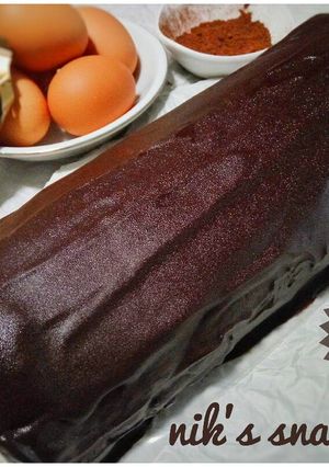 Foto resep Flourless (no flour) chocolate roll cake #ketopad