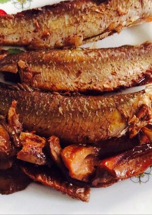 Hình của món Cá đối hầm khế.