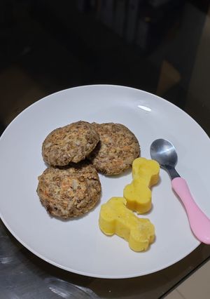 Una foto de Hamburguesa de Lentejas, desayuno para niños