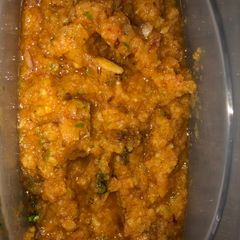 A picture of Raw mango and onion sweet chutney.